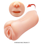 Compact, portable and realistic. This vagina and oral masturbator feels totally amazing and is small enough to go anywhere with you. This masturbator is made of new material that is powder-free, odourless and super smooth on the touch. It looks and feels just like the real thing, and offers incredible sensations whenever you desire.