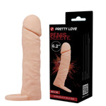 This penis extender is a thick, looks and feels huge. From its knobby, engorged head, past some folds and along it's veiny textures, you're in for some big tool action with stretchy sleeve that fits snugly around your shaft. This lifelike material is firm, yet squeezable, just like the real thing.