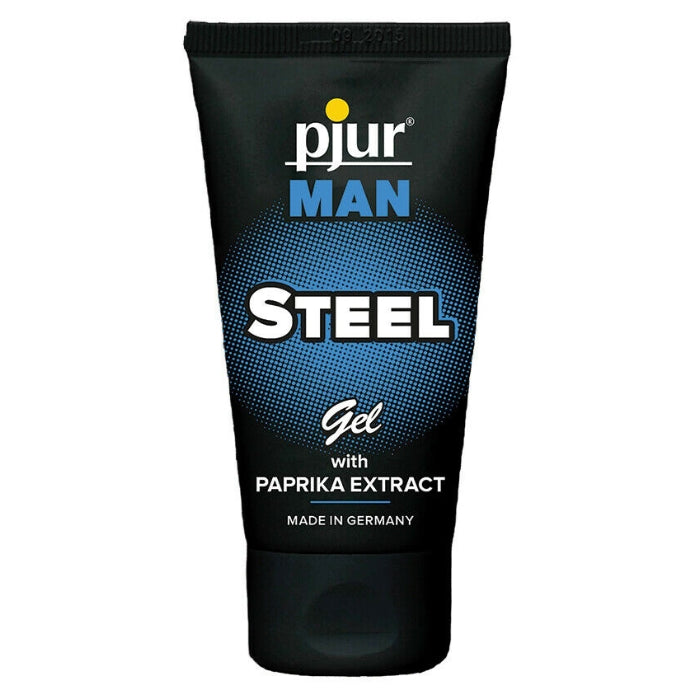 Pjur Man steel is one of kind silicone based massage gel with paprika extracts that rejuvenates and invigorates. Created to care for the most sensitive intimate areas. Compatible with latex condoms and gentle enough for everyday use.