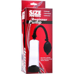 Get ready to pump it up for bigger, longer erections with The SMP Beginner Pump. Perfect for those just starting out. This pump gives you all you need to be large and in charge. By creating a tight vacuum seal around the penis, it will cause suction as well as additional mass temporarily. The pump has a quick air release control, pneumatic bulb, latex ring for a tight seal, and a see-through cylinder to monitor the results.