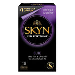 SKYN Elite Ultra-Thin Lubricated Condoms are made with non-latex material that feels soft and natural. Thinner than SKYN Original condoms, these condoms provide ultimate sensitivity. Pack of 10