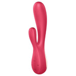 The Satisfyer Mono Flex stimulates both the clitoris and G-Spot with sensual vibrations – also via app control! The rabbit vibrator is made of high-quality, flexible silicone, which transmits intense vibrations to your hot spots. The vibrations can be controlled intuitively via the control panel or the free Satisfyer Connect App. You can control the Mono Flex remotely via the app and can also create new vibration programs or link the vibrator with your favourite playlist on Spotify.