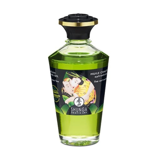 This Shunga Aphrodisiac Oral Oil is a warming oil specially developed to stimulate the pleasure zones. It is deliciously scented and can be applied to any part of the body, but is especially suited for oral sex. Its composition makes it easily washable with water.  Glass bottle 100ml