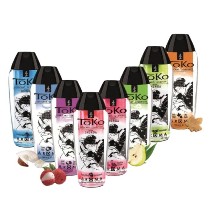 Shunga Toko flavoured Litchee water based lubricant is ultra smooth and safe to use with latex products. Premium quality lubricant suitable for intimate use and toy use.