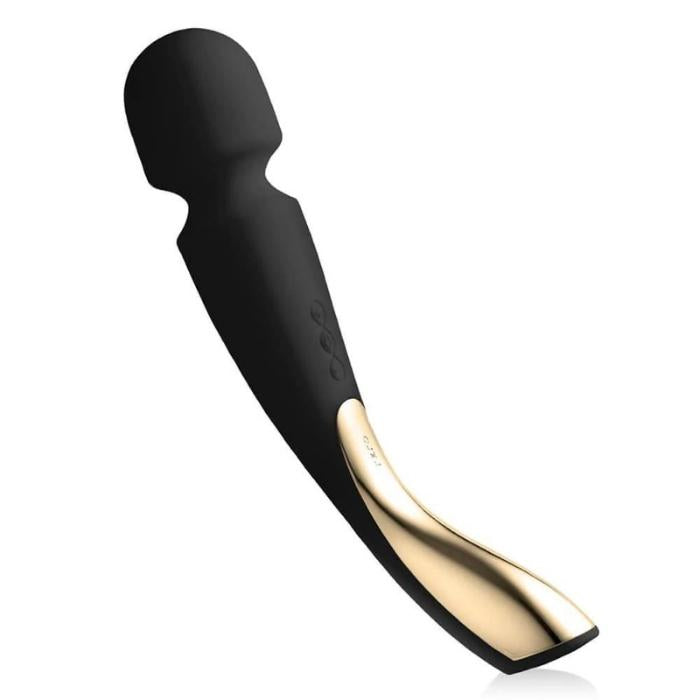 Black Lelo Smart Wand 2 Large This is definitely one of the very few toys that will give you an intense clitoral orgasm fully clothed! Relax and unwind. The rechargeable smart wand does away with cables you get all the power of mains charging with more maneuverability. More power, less fuss, perfect for the bath or shower. Medical Grade Silicone. 100% waterproof. USB Rechargeable.