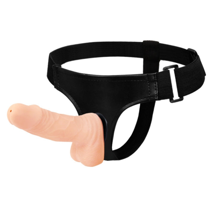 For top-notch strap-on performance get this lifelike solid strap-on dildo with life-sized balls. Includes a beautifully crafted head and shaft which will give you penetration and stimulation which many other strap-on dildos simply are unable to match. A popular strap-on dildo designed to fulfil all your sexual desires.