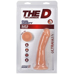 Dual density ultraskyn warms to the touch and is designed with a soft exterior and firm core to imitate the feel of a real penis. Slim D has no scrotum for maximum insertion. With a suction cup base for added stability and is even O-ring harness compatible for adventures play with a partner. With 6,5 inch's