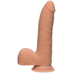 The D Realistic Slim Ultaskyn 7 inch Dildo - Vanilla has a suction cup base for added stability and is even O-ring harness compatible for adventures play with a partner.