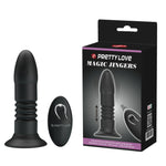 This anal plug has a secret that thrills even the most advanced anal play enthusiasts. If you love the unique sensations of anal play then you re going to love the thick, long and deliciously smooth design of this butt plug. Its comfortable insertion with a suction base lets you ride hands-free. The black silicone butt plug offers 4 functions of vibration and 4 functions of up & down movements which will bring you an exciting journey to anal pleasure that heightens your stimulation with every step.
