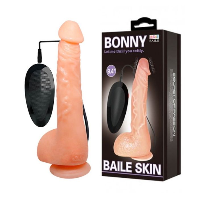 Made from PVC lifelike material and boasting a suction cup, the shaft of this vibrator and scrotum dildo is covered in veins and has a powerful vibration for that extra bit of realism and naughty internal stimulation. Includes a suction cup on the base, making an amazing solo ride experience.