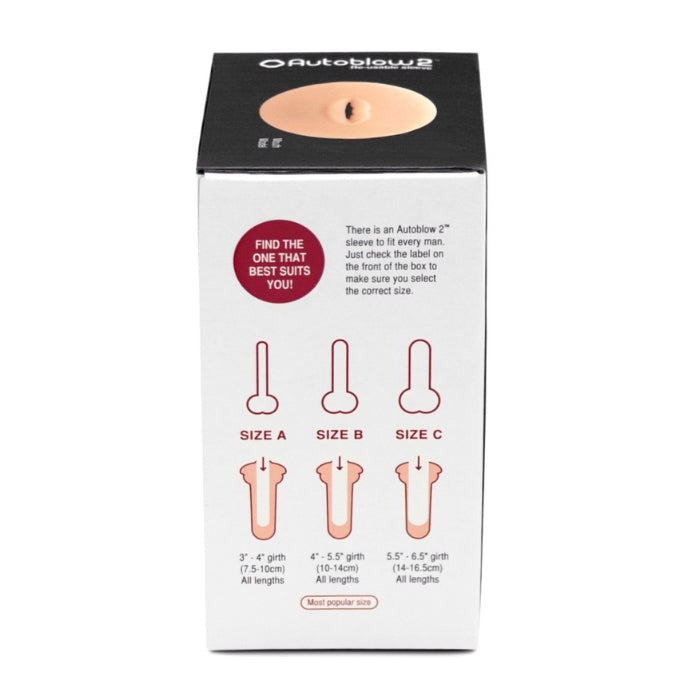 Autoblow 2 Plus XT Mouth Sleeve C is an interchangeable sleeve designed to fit the Autoblow 2 masturbator. The sleeve is made from a high quality artificial skin. This product is perfect for users with a 14-16.5 cm girth, all lengths. 