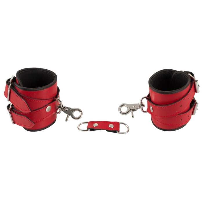 Handcuffs with detachable middle connection.
