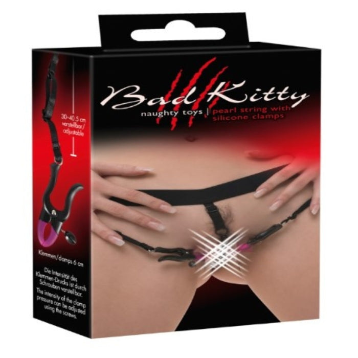 Bad Kitty Labia Clamps with Pearl String