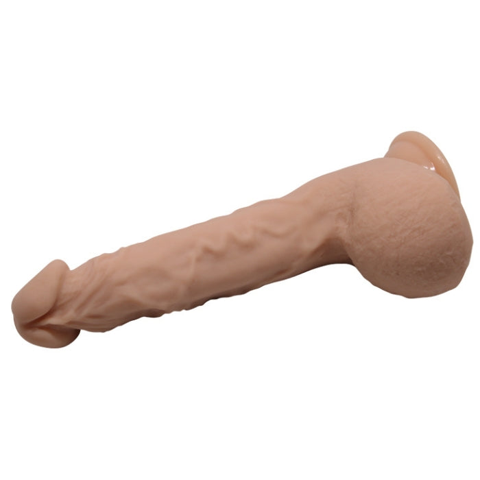 The realistic G-spot curved suction dildo is a lengthy sex toy that has been designed to feel just like the real thing made from TPR material. The shape of this dildo has been modelled from a real penis so the size, dimensions and features on the toy are completely realistic. With veined textures on the long and curved shaft, round balls with a skin texture and a bulbous head.