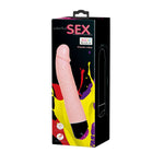 This super vibe is a phallic toy with a smooth texture and the powerful vibrating and rotating function. The fleshlike shaft is thick and lengthy with a realistic head and veined texture, only adding to the stimulating effect of the vibrations. The vibrating and rotating function is full of power and is easily controlled during use. Takes 2 AA batteries (not included).