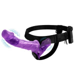 Take things to the next level with this double vibrating Strap On. Designed to provide simultaneous penetration for you and your partner; the smaller dildo fits comfortably inside the wearer. With your hands left free by the waist strap you can fuck your partner with abandon while the thrusting motion will also cause the internal dildo to rock back and forth for stunning sensations.