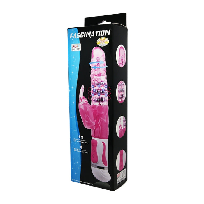 The super soft jelly material bends and flexes with your body while still being firm enough to please. The seven inch shaft is capped with a plush penis head tip for shiver-inducing sensations. Special raised ripples near the top of the vibrator add the perfect touch before the 3 rows of erotically spinning beads begin; these sensual beads are mounted to ensure smooth and uninterrupted enjoyment, and cover most of the shaft to massage both inner and outer labia.