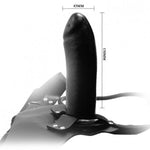 This super-sized vibrating pleasure-giving dildo can be inflated to your desired size to leave your lover fully satisfied. With an adjustable harness strap you can feel comfortable and secure all night long. Veined with a bulbous tip, its the perfect strap-on to add to your kinky night of fun. Get your partner screaming your name in no time when you strap into this beastly inflatable strap-on.