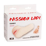 Baile Passion Lady Candy Masturbator has a tight entrance with a ribbed tunnel for extra pleasure. It is portable and easy to clean. Use with lube. 104mm long, 66mm wide and 47mm high.