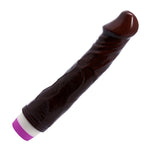 An amazing dildo vibrator with a smooth veined shaft and a widening base to deliver you a stimulating experience. Includes simple to use twist controls at the base so that you can turn your attention to more important things. This dildo vibrates with multi-speed thrills. Takes 2 AA batteries (not included).