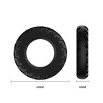 Look the part and give her what she wants with this fantastic black cock ring set. Three sizes and designs in each pack and very stretchy. Wear one at a time or all together for maximum performance. Made of silicone, which is skin-safe. High quality cock rings for powerful and long lasting erections. Size - 42mm by 10mm.