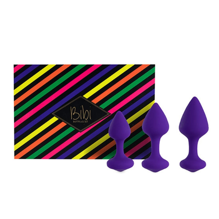 Bibi Feelz Butt Plug Set (3) - Purple