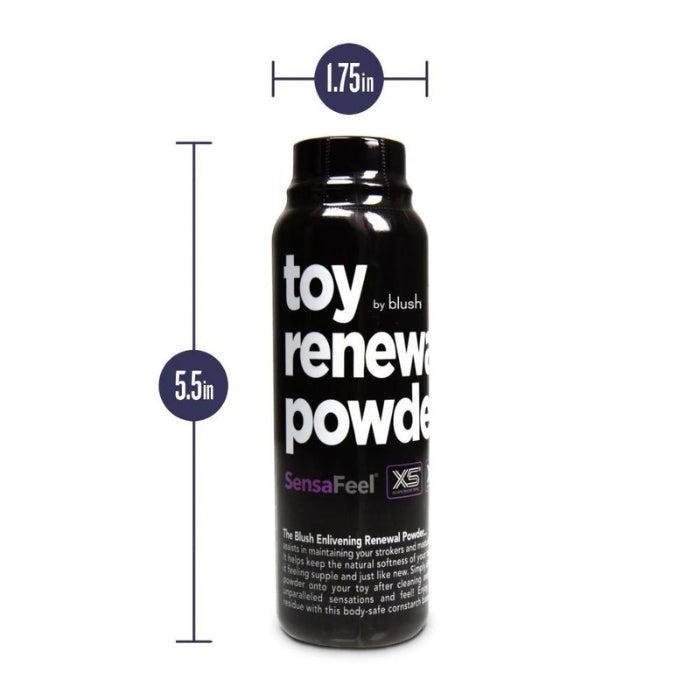 A dusting powder to refresh your Favorite TPE / TPR Strokers and toys to maintain their lifelike texture. Twist lid and squeeze bottle for ease of application. Refreshes self lubrication properties in self lubricated toys. Lab tested & verified body safe. 96g sized bottle for long term use. This travel powder is safe for TPE dolls, strokers, dildos and other adult toys.