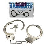 Novelty hand cuffs perfect for beginners with 2 keys and safety lever. Opening and closing possible even without the keys.