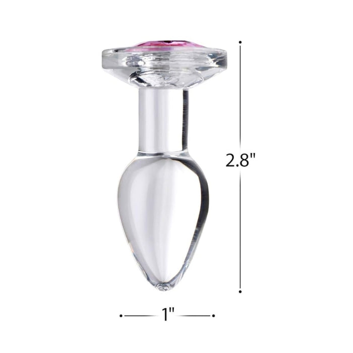 Anal play has never been a prettier sight with this gorgeous jeweled, glass anal plug. Bulbous in form, a tapered tip ensures an easy introduction, while the broad steel bulb fills and satisfies. Perfect for anal enthusiast.
