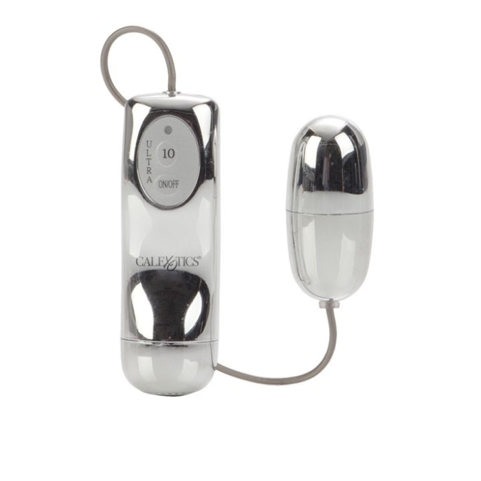 Discreet, versatile, whisper quiet bullet with 10 functions of vibration, pulsation and escalation. Remote controlled with easy touch buttons, auto on/off button and LED light. takes 2 AA batteries, not included.