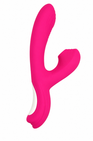 Charles Vibrator with Clit Sucker Pink 10F (USB)