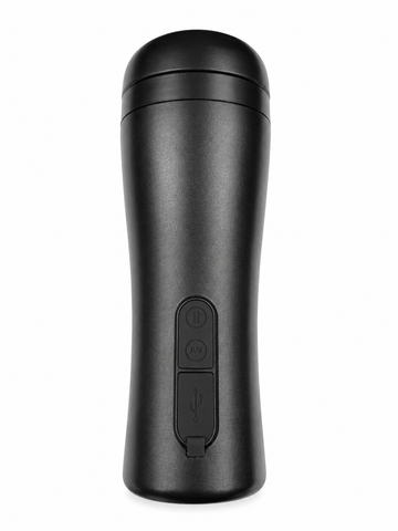 Masturbator  Vibrator  Stretch Cup Thrusting Black (USB)