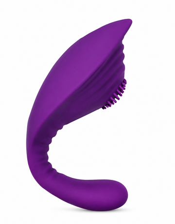 Vibrating Mini Tickler with Remote Control Purple 10F (USB)