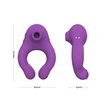 The Clit Sucker Ring was designed to be versatile and perfect for couples. Use the bottom of the toy which has 7 vibration modes for pinpointed clitoral stimulation or use the top suction head which has 7 modes to draw the blood to the clitoris for more sensitivity. The product is great for dual penetration, as a couples ring or nipple play. USB rechargeable, waterproof and made from a body safe silicone.