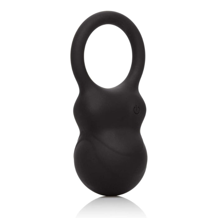 The vibrating cock weight is connected to the stretchy, durable ring covered in rows of ravishing ridges with 12 intense functions of vibration. Our versatile enhancement ring is great for any level of enhancement. The plush weight ring can be worn throughout the day to gently increase length or to turn up the heat in the bedroom.