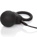 The vibrating cock weight is connected to the stretchy, durable ring covered in rows of ravishing ridges with 12 intense functions of vibration. Our versatile enhancement ring is great for any level of enhancement. The plush weight ring can be worn throughout the day to gently increase length or to turn up the heat in the bedroom.