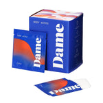 Dame Multi-purpose Body Wipes, the perfect companion for refreshing and caring for your intimate areas. Specially formulated with a pH balance that matches the natural acidity of the vagina, these wipes provide gentle and effective cleansing while maintaining the delicate balance of your most intimate skin. Infused with nourishing aloe and cucumber extract, these wipes offer a soothing and rejuvenating experience.