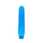 This vibe is much more than just a glittery jelly dildo. It is textured, devilish, vibrating pleasure in a realistic feel sculpted silicone penis. Perfect for solo play or for couples who want to explore. Waterproof for play in the bath or shower.