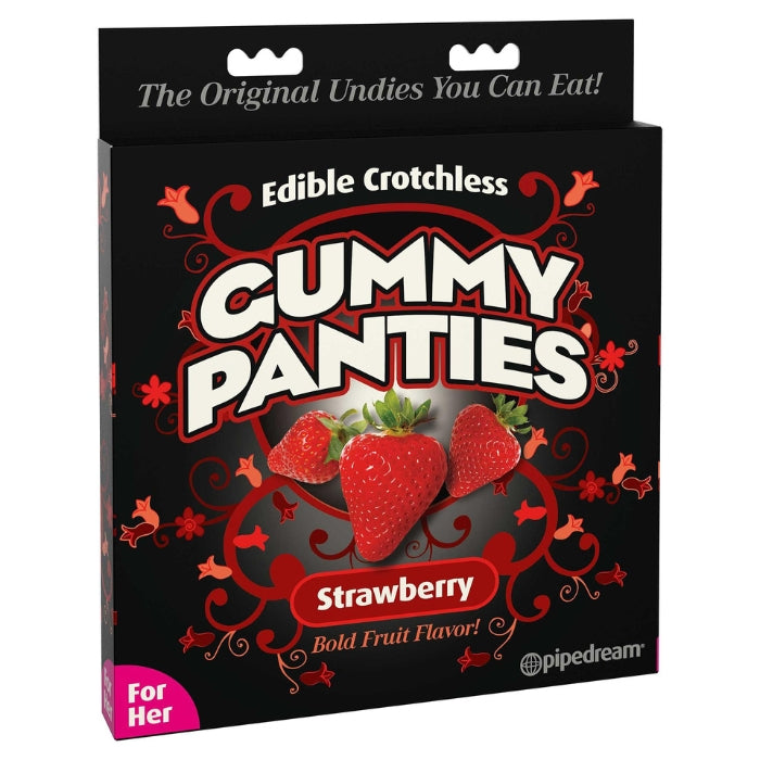 Edible Crotchless Gummy Panties For Her - Strawberry