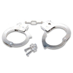 These handcuffs are perfect for beginners who are curious about the world of bondage and SM. The safety levers mean the handcuffs can be opened even if the keys can't be found. The handcuffs can be adjusted for a comfortable fit.