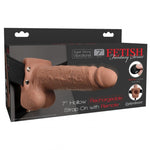 The convenient remote control allows you or your partner to control the powerful vibrations. Now you can have the length and girth you’ve always dreamt of and be all the man you can be with the Fetish Fantasy Series 7″ Hollow Rechargeable Strap-On with Balls. Say goodbye to embarrassing midway letdowns and say hello to a satisfying smile from your lover! The comfortable elastic harness easily adjusts to fit most sizes, with a 7" lifelike dildo. The rechargeable hollow strap-on is ready to go when you are.