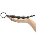 The Fifty Shades of Grey Pleasure Intensified anal beads are smooth and made out of silicone to stimulate one of your most sensitive spots for intensely pleasurable results. Inserting the smallest bead, then gradually insert the larger beads. Pull them out at the point of orgasm for incredible, intensified sensations.