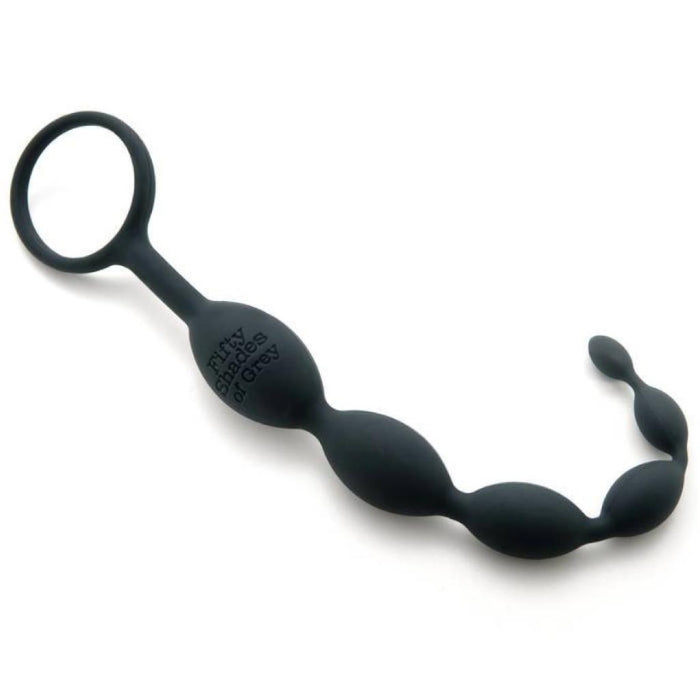 The Fifty Shades of Grey Pleasure Intensified anal beads are smooth and made out of silicone to stimulate one of your most sensitive spots for intensely pleasurable results. Inserting the smallest bead, then gradually insert the larger beads. Pull them out at the point of orgasm for incredible, intensified sensations.