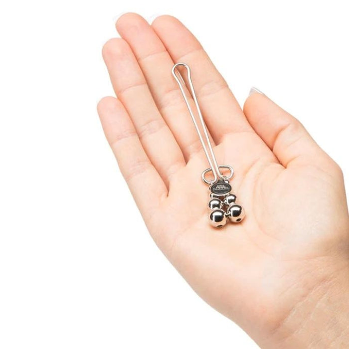 These metal clitoral clamps stimulate your most sensitive nerve endings and we love that the weighted finish keeps them comfortably in place during pleasure. Slide-to-fit, beaded clit clamp for heightened clitoral sensitivity, easy to wear and remove and a great option for beginners.
