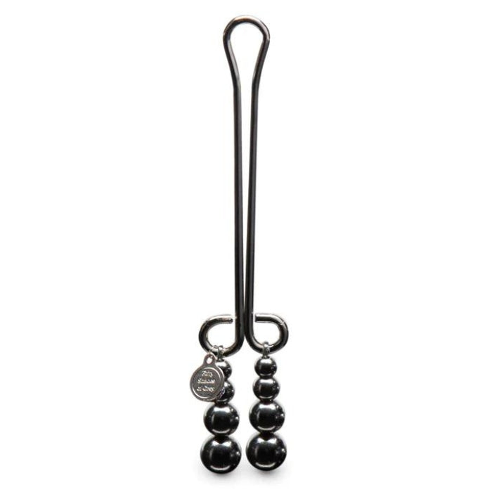 These metal clitoral clamps stimulate your most sensitive nerve endings and we love that the weighted finish keeps them comfortably in place during pleasure. Slide-to-fit, beaded clit clamp for heightened clitoral sensitivity, easy to wear and remove and a great option for beginners.