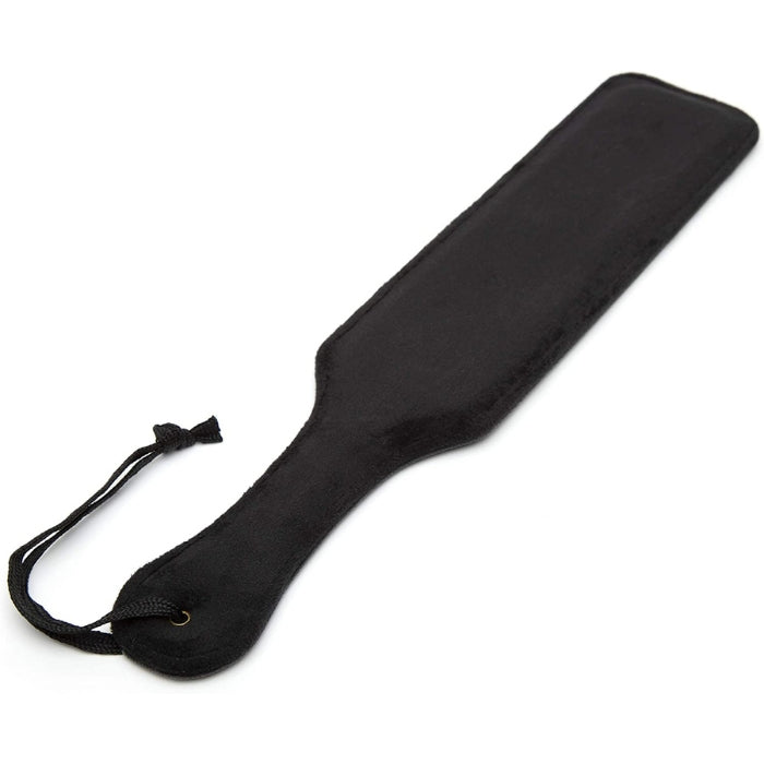 Fifty Shades of Grey Paddle - Bound to You Black, is of the highest quality. Hand stitched on both sides and crafted with faux leather with a twin texture finish. This larger easy to grip handle has a wrist strap for effortless handling. 