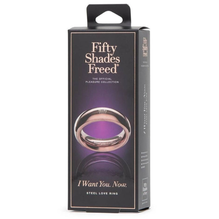 Fifty Shades of Grey Steel Cock Ring - I Want U Now