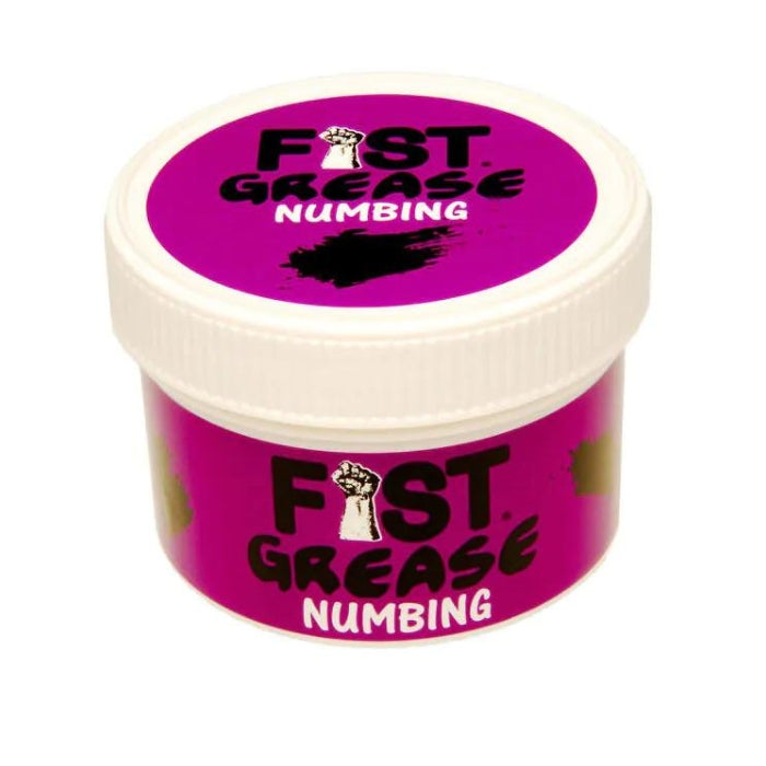 Fist Grease Numbing Lubricant slightly desensitizes for perfectly painless anal play, without compromising the sensations felt. Thick and creamy consistency that feels incredible and reacts to the heat in your hands as well as movement. Thick enough to remain where placed and will not dry sticky or tacky, this oil-based lubricant is ideal for anal sex and extreme anal activities, such as anal stretching, anal training and fisting.