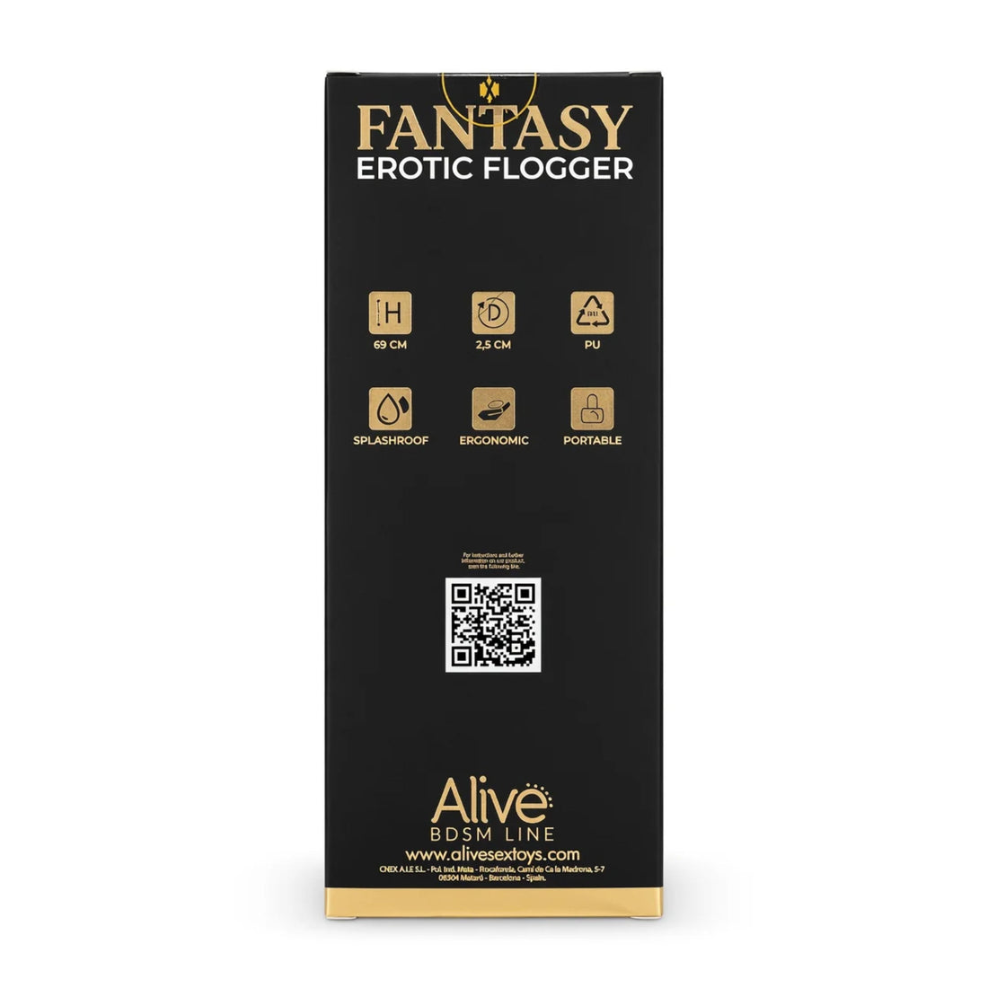 Adrien Lastic Bondage Flogger Black