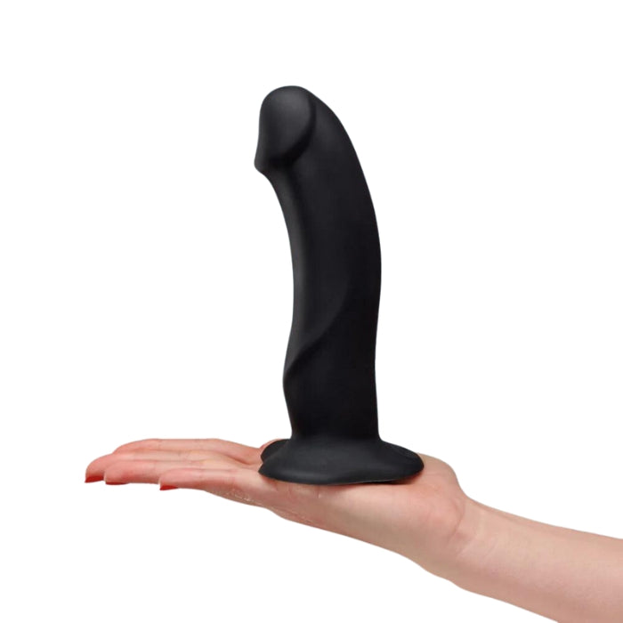 Fun Factory The Boss Stub, dildo. If you re looking for a dildo that has a natural shape and feel and a pleasing length, look no further. The 17.8cm insertable length dildo with a diameter of 4.2cm, glans shape to the top, with a prominent ridge, targets the g-spot or prostate. Close to the base, pronounced ridges in vein-like shapes will give extra stimulation to the entrance to the vagina or anus during play, has a wide and flat suction cup base.